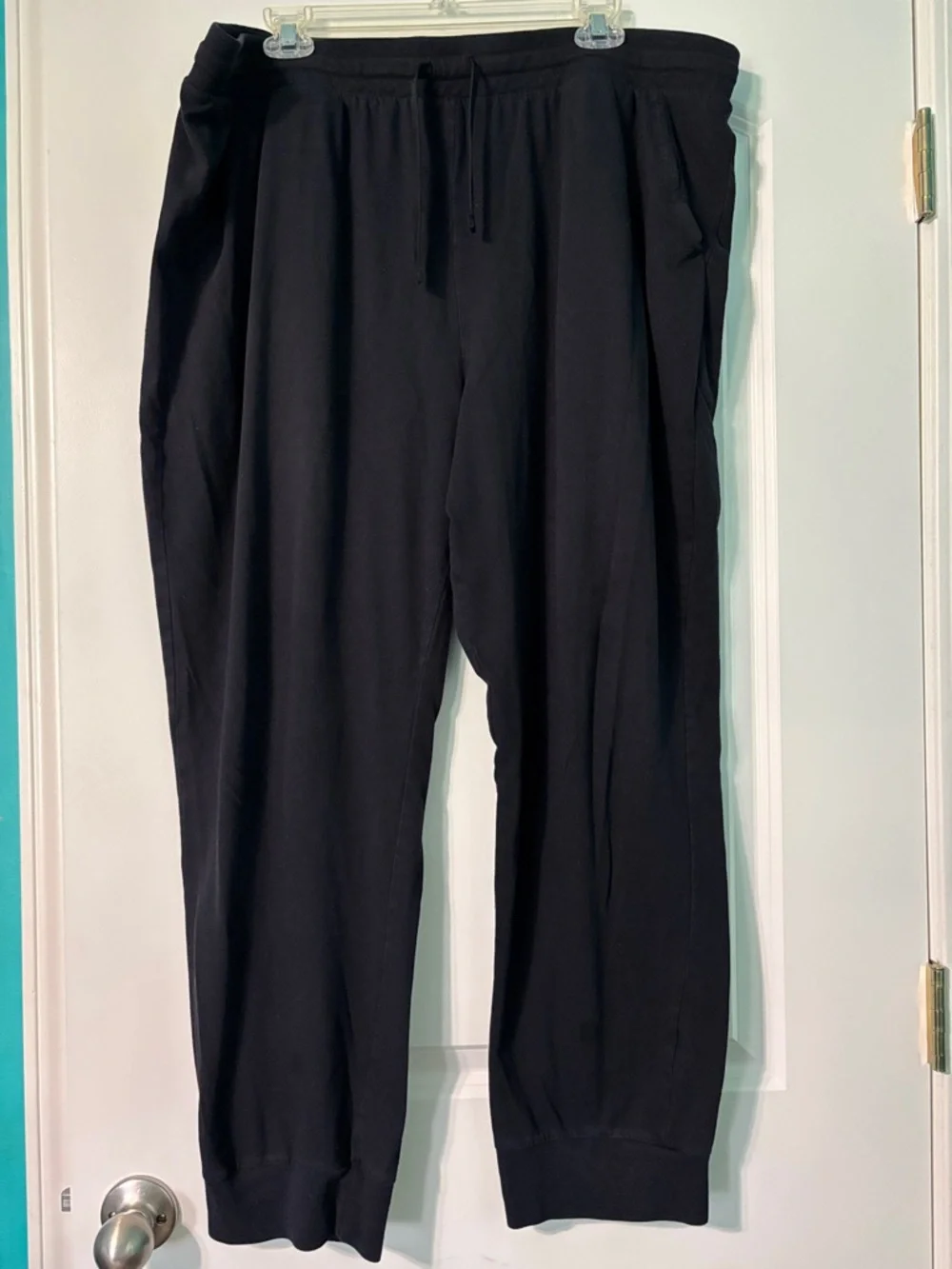 tek gear Men's Black Drawstring Jogger Sweatpants